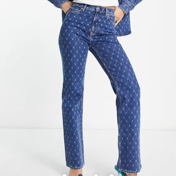 WOMEN'S NEW PARIS ATELIER & OTHER  STORIES BLUE JEANS DENIM PANTS FROM ASOS $129 - Picture 1 of 4